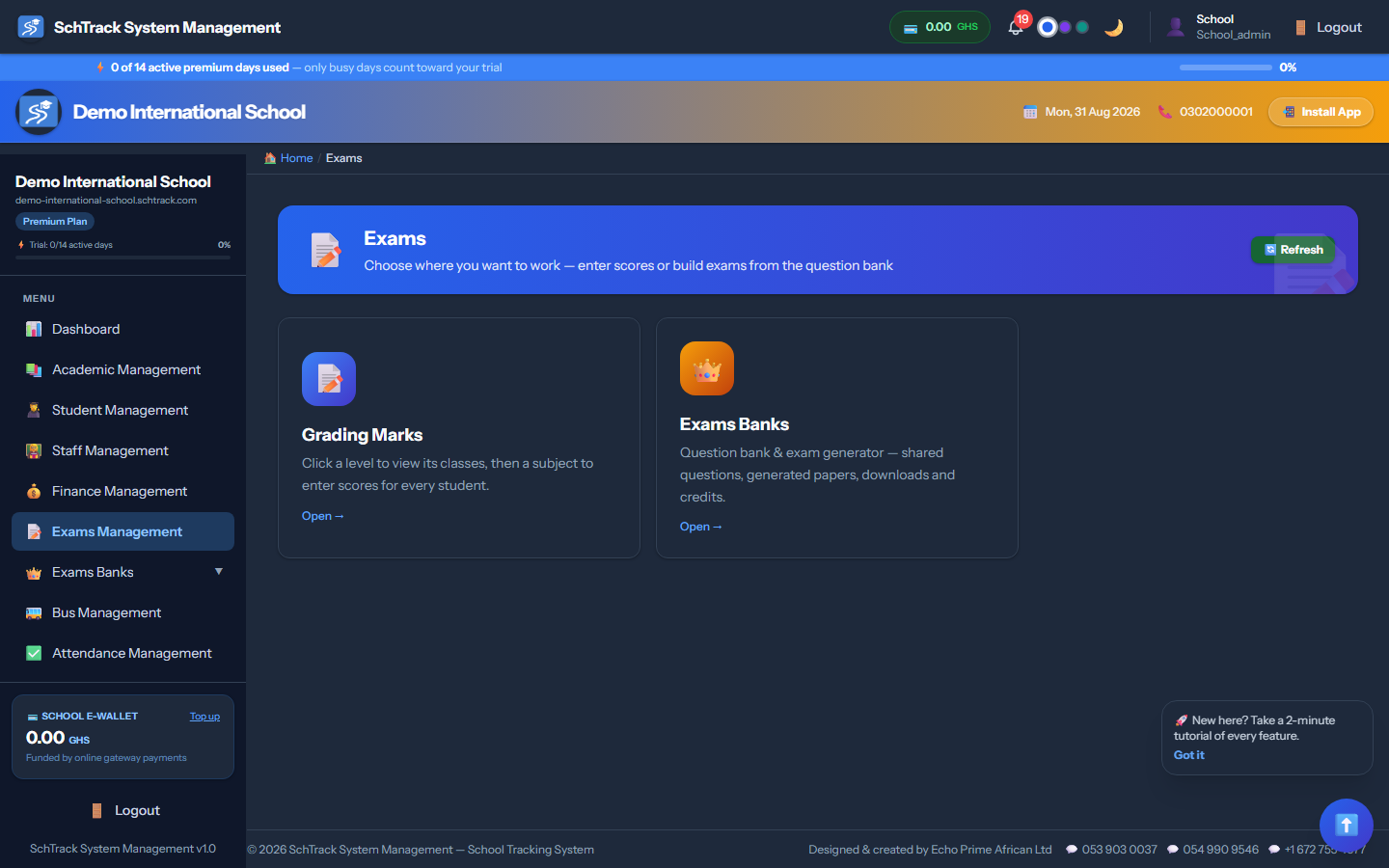 Exams - SchTracky screenshot