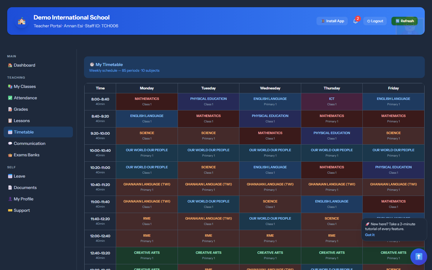 Timetable - SchTracky screenshot